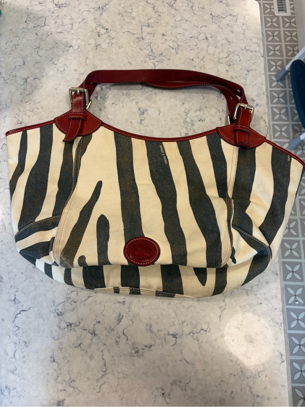 Dooney and Bourke zebra tote